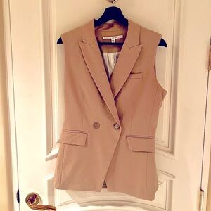 Veronica Beard Anoushka Vest tan size 8